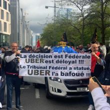 Manifestação do Táxi em Bruxelas